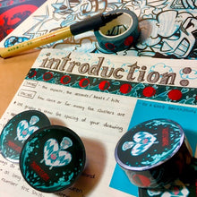 Load image into Gallery viewer, Moon Phases Red Foil Washi Tape: Stationary Bundle