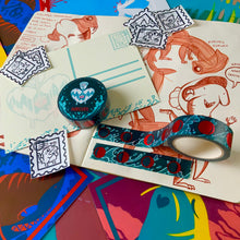 Load image into Gallery viewer, Moon Phases Red Foil Washi Tape: Stationary Bundle