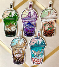 Load image into Gallery viewer, Bubble Tea Shark Sticker Set