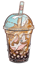 Load image into Gallery viewer, Bubble Tea Shark Sticker Set