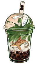 Load image into Gallery viewer, Bubble Tea Shark Sticker Set