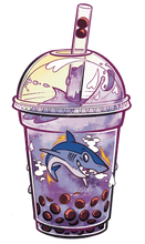 Load image into Gallery viewer, Bubble Tea Shark Sticker Set