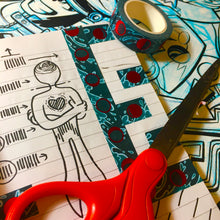 Load image into Gallery viewer, Moon Phases Red Foil Washi Tape