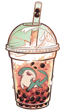Load image into Gallery viewer, Bubble Tea Shark Sticker Set