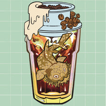 Load image into Gallery viewer, Asain Drink Shark Sticker Set