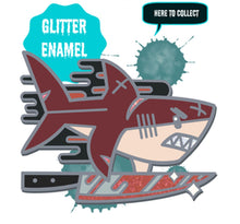 Load image into Gallery viewer, Blood N' Cuts Hard Enamel Glitter Pin