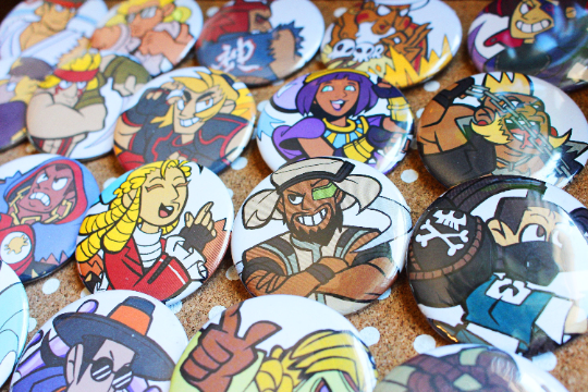 Street Fighter Character Select Pin Buttons Set 2