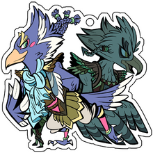 Load image into Gallery viewer, Revali and Teba (Sticker and Keychain)
