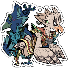 Load image into Gallery viewer, Revali and Teba (Sticker and Keychain)
