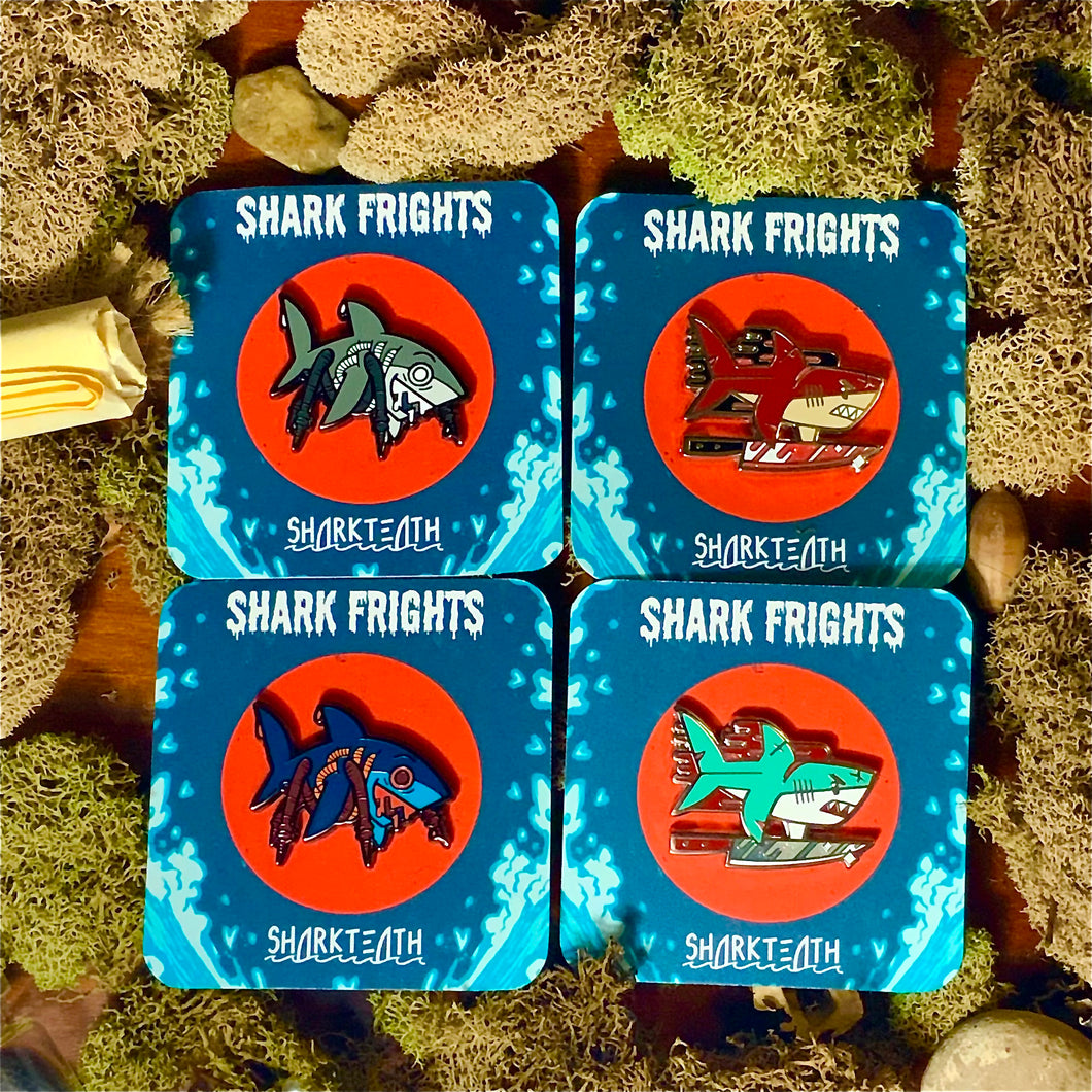 Shark Frights Hard Enamel Pins Vol. 2 (Set of 4)