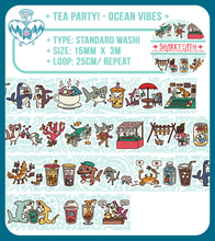 Load image into Gallery viewer, Tea Party! -Ocean Vibes Washi Tape (Limited Print)
