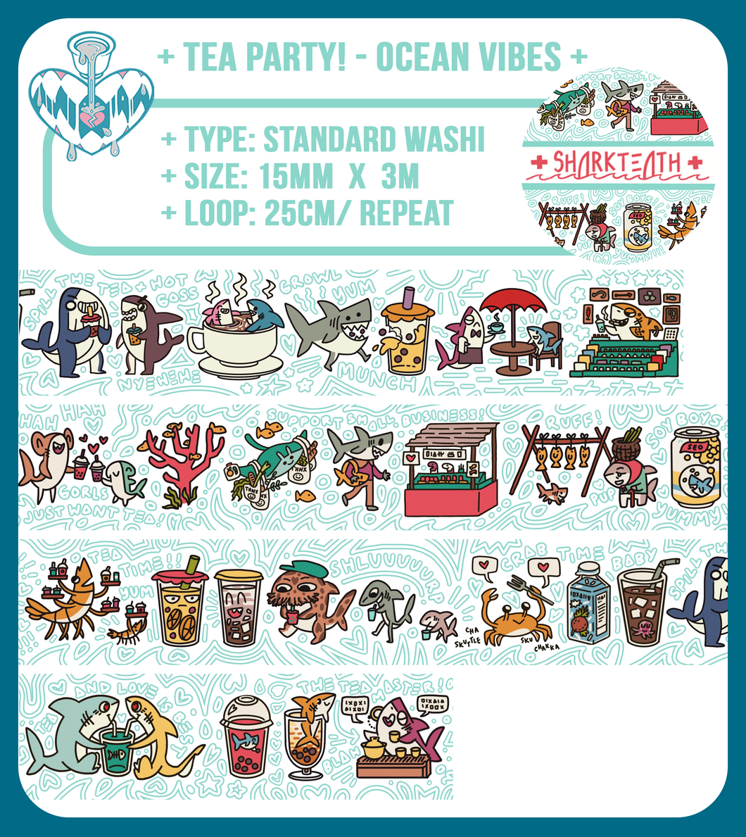 Tea Party! -Ocean Vibes Washi Tape (Limited Print)
